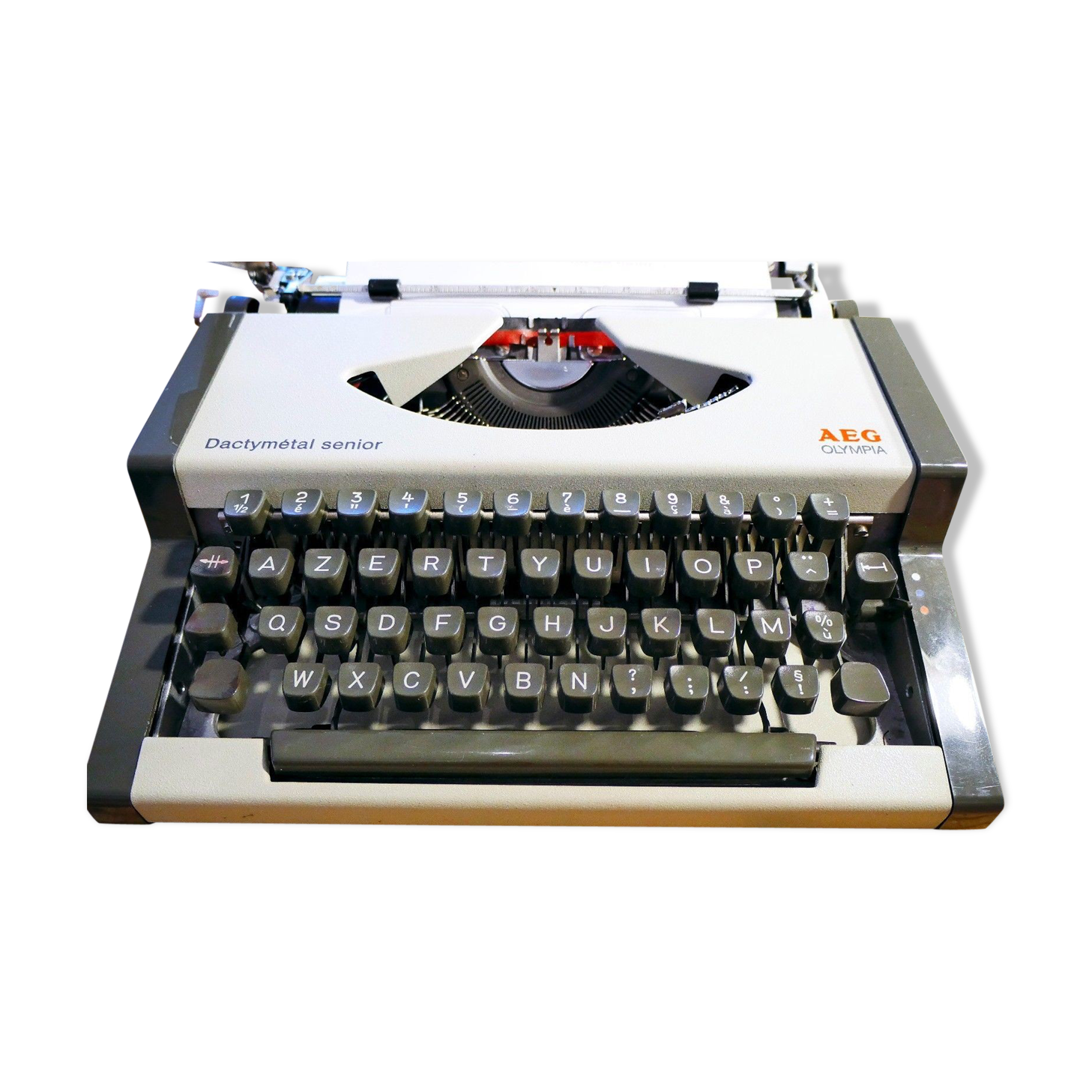 Grey vintage Aeg Olympia typewriter