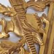 French gold mirror with a Louis XVI style pediment c. 1940/50 (95*54 cm)