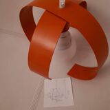 Orange metal suspension light