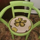 Set of 4 bridge art deco armchairs redesigned