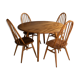Restored Vintage Retro Ercol 1960s 384 Round Dining Table & 4 370 Windsor Arm Chairs Regular price