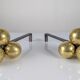 Bronze and wrought iron andirons by Jacques Adnet, 1930s