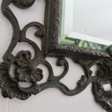 French cast iron mirror "Bacchus" god of wine, 1920s - 1930s