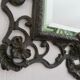 French cast iron mirror "Bacchus" god of wine, 1920s - 1930s