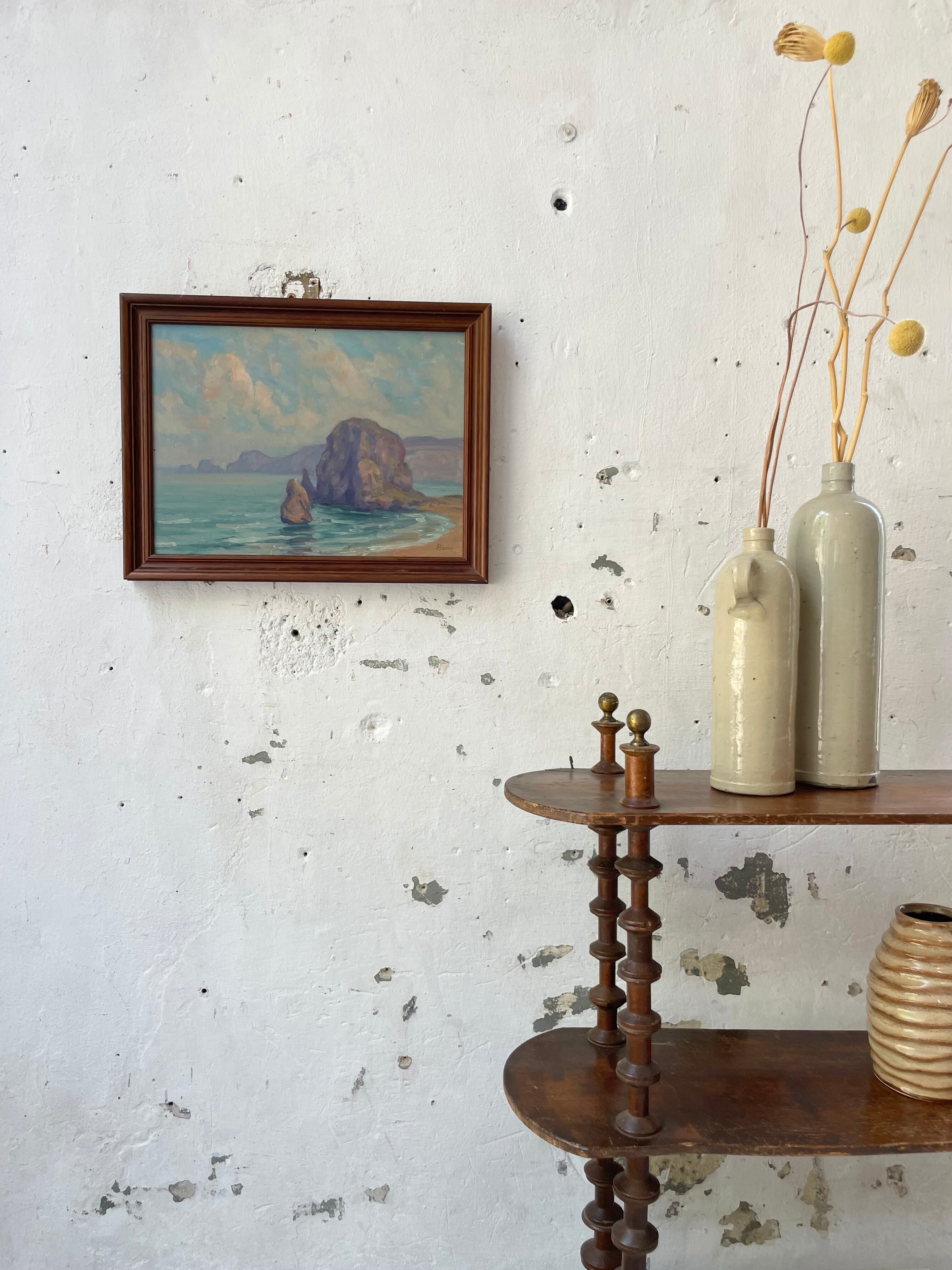 Sea framed oil painting