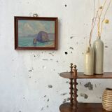 Sea framed oil painting