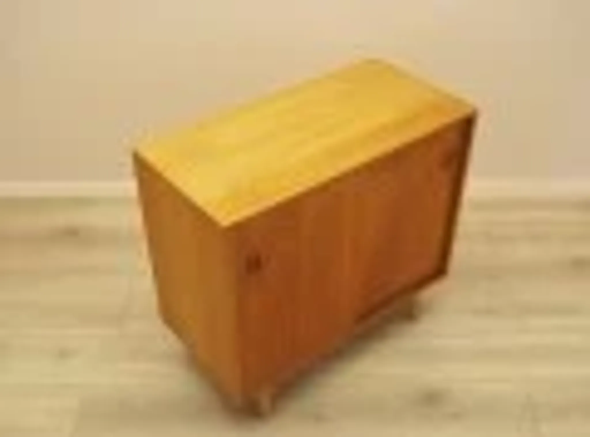 Ash cabinet with sliding doors by Hjørnebo, Danish, 1960s