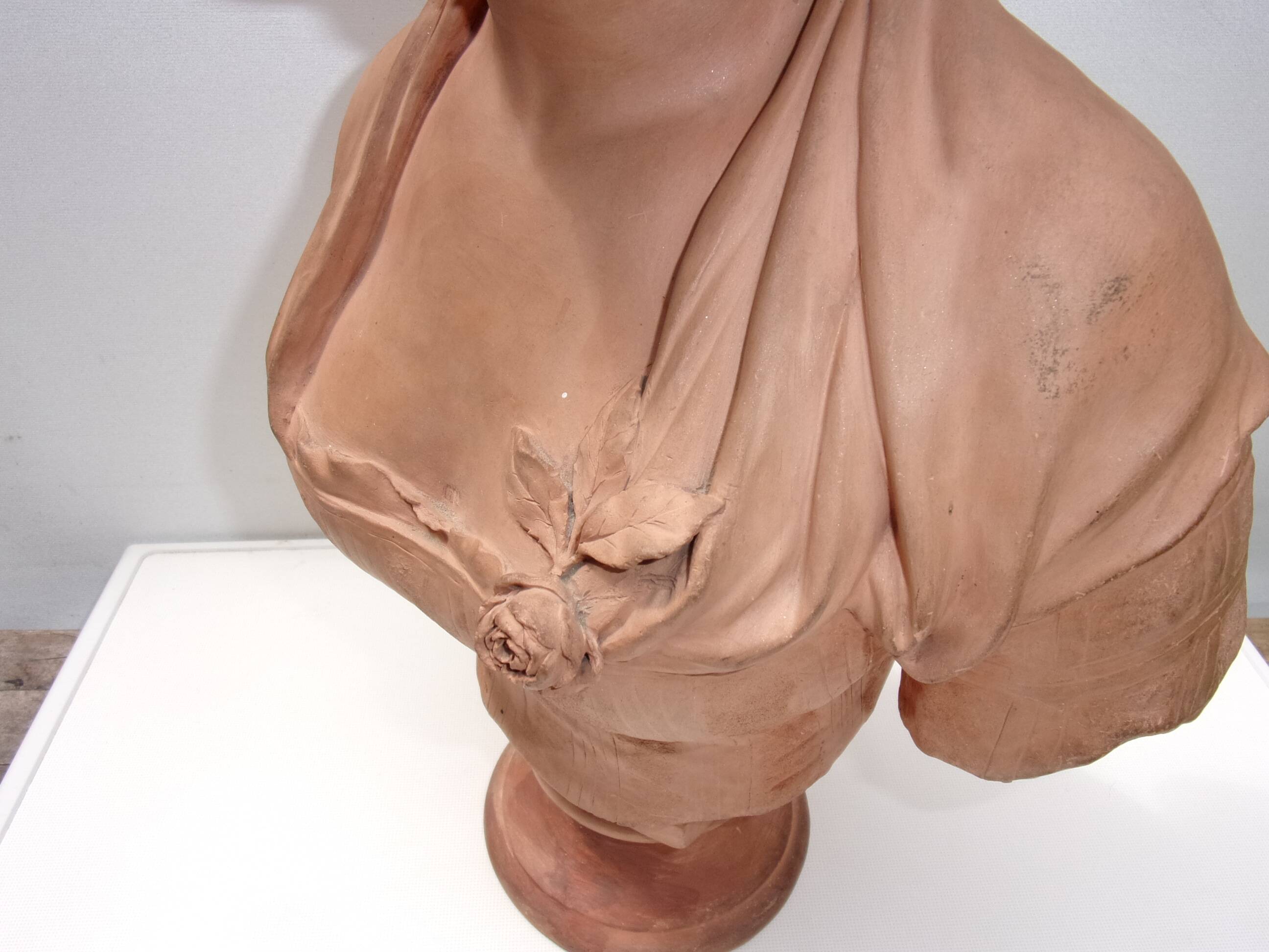 plaster sculpture portrait of a woman