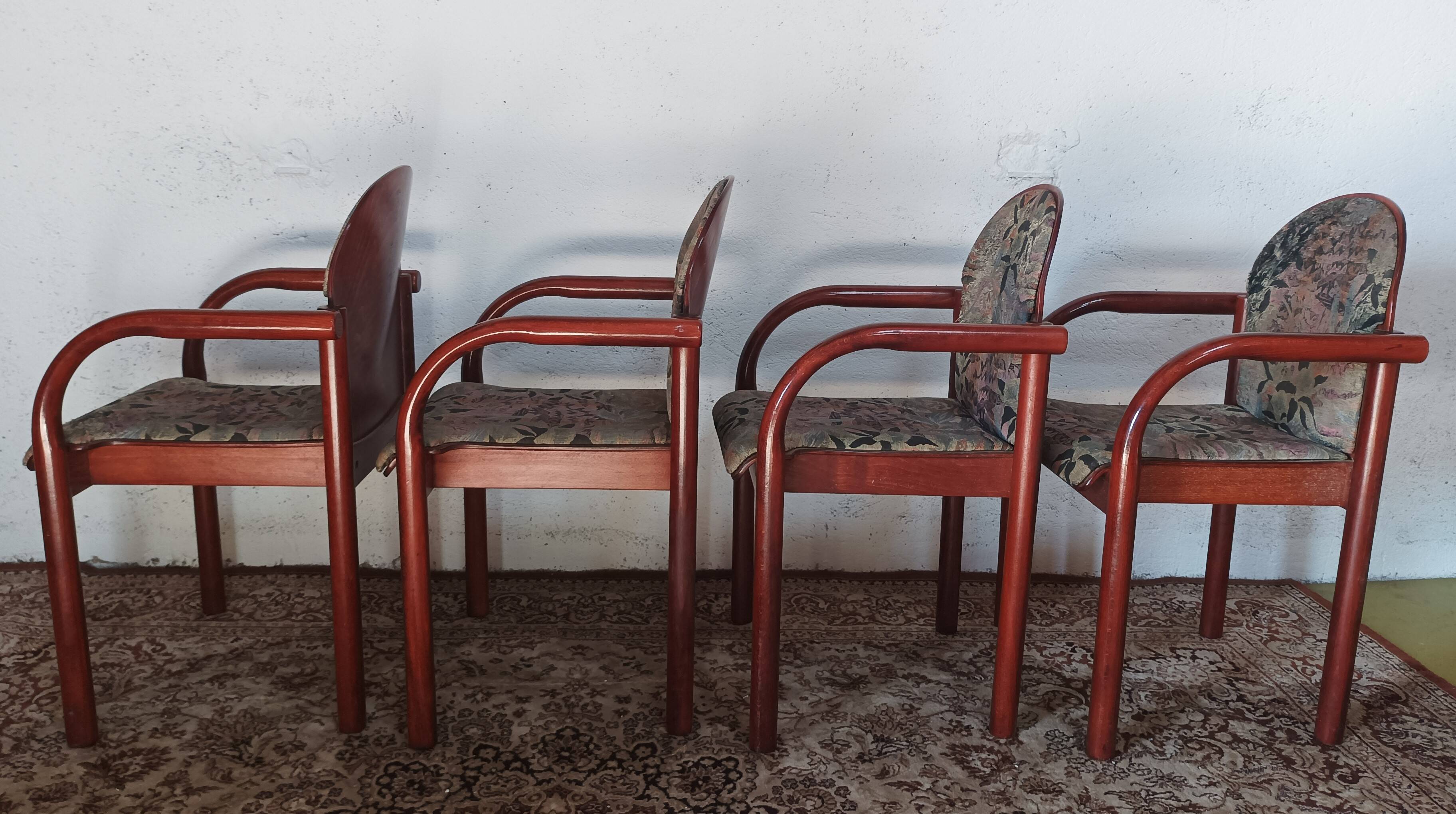 Suite de 4 chaises vintage 1960 Baumann