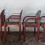 Suite de 4 chaises vintage 1960 Baumann
