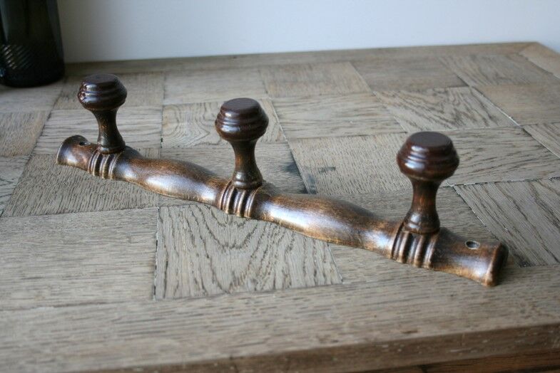 Vintage hook wall coat rack