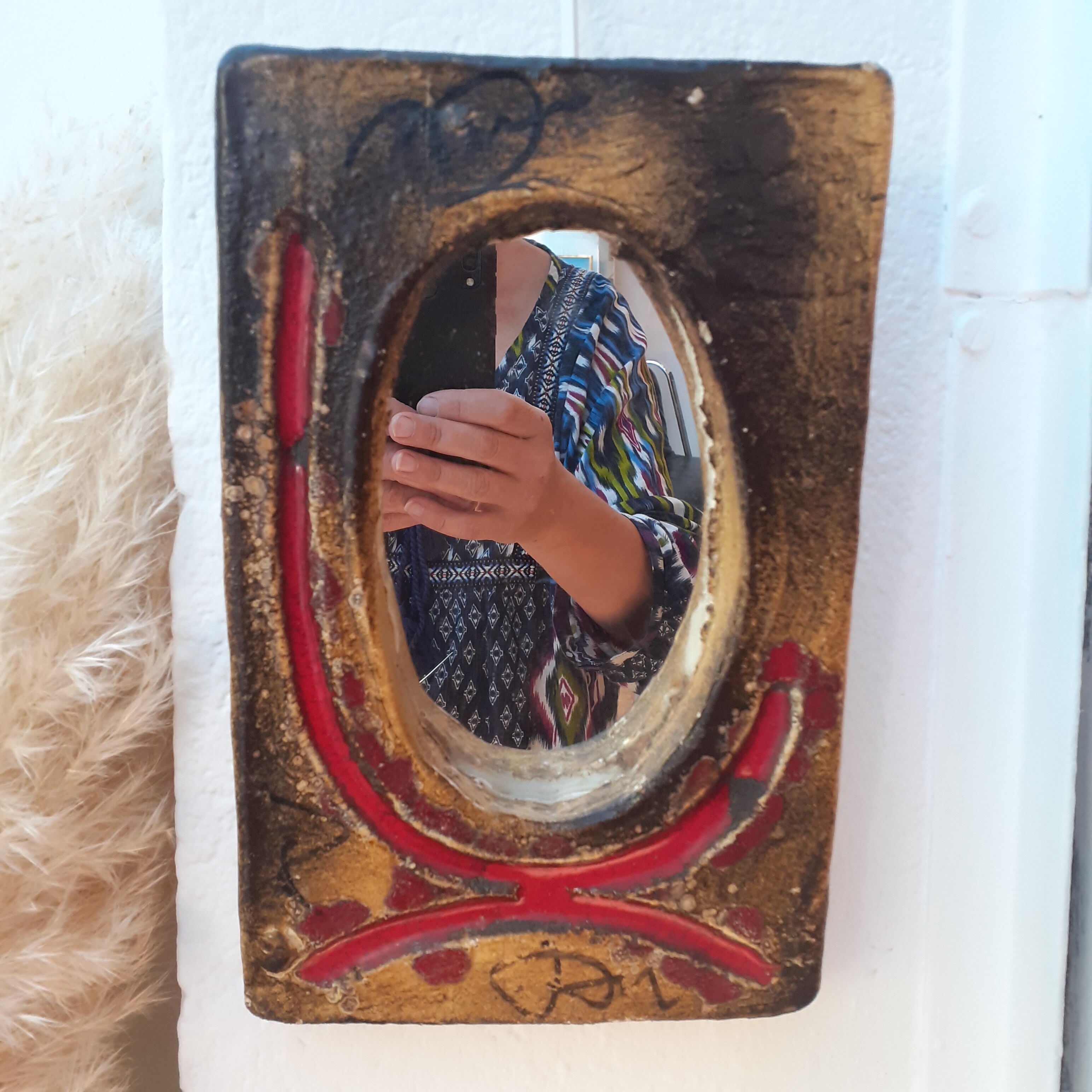 Miroir en céramique Galerie Palissy 24x16cm