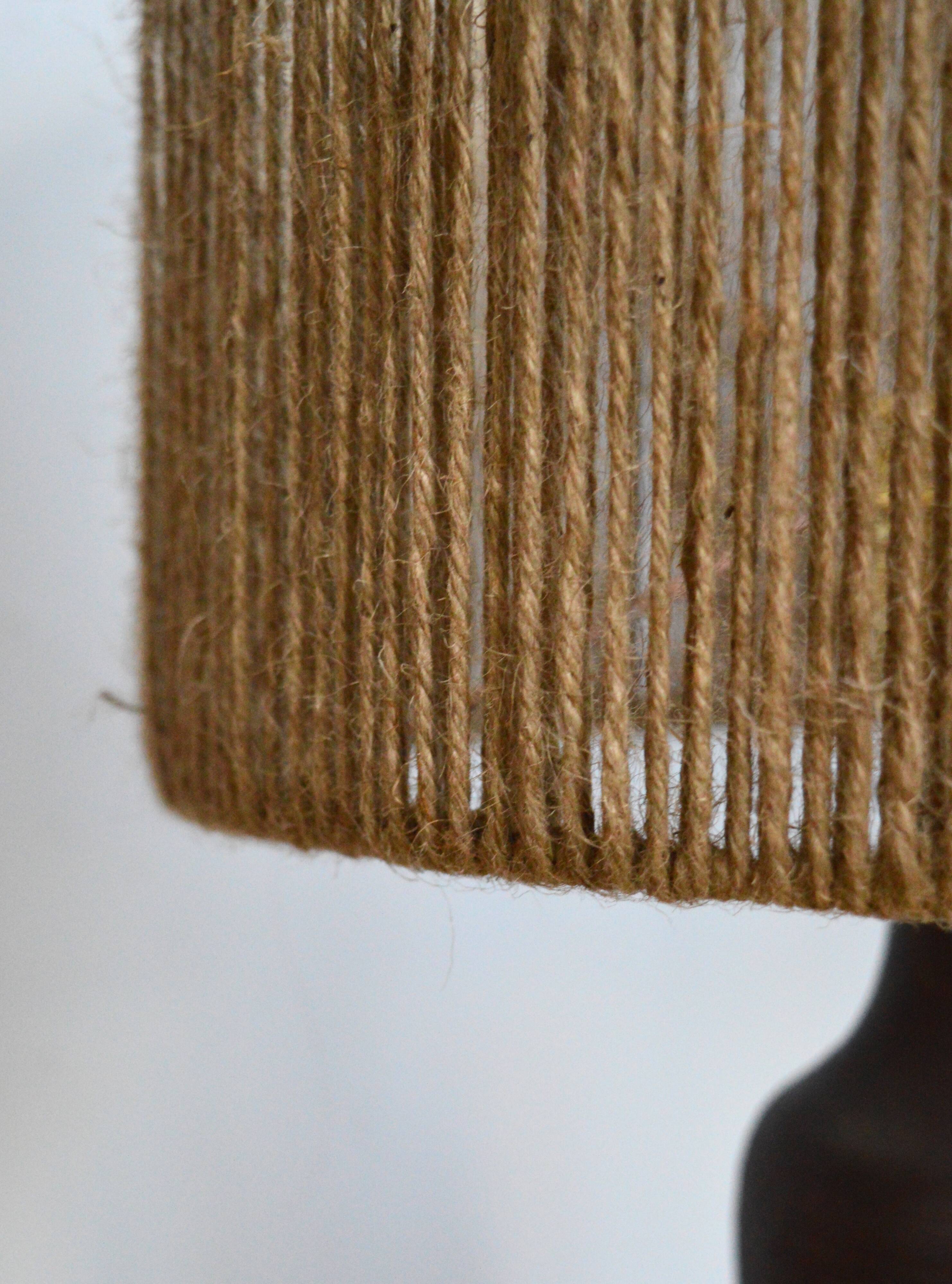 Rope and sandstone lamp
