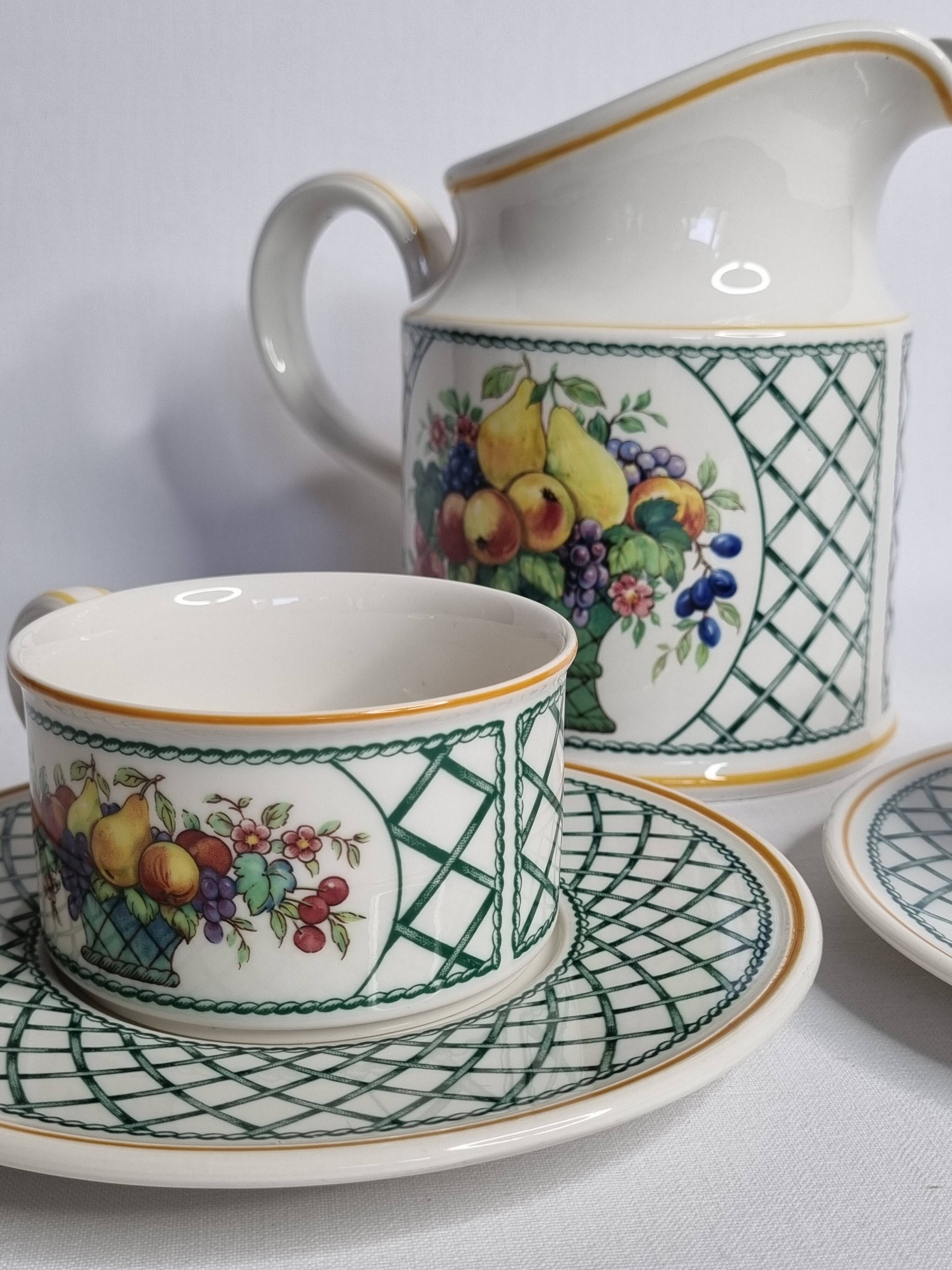 Vintage drink service, "Basket" model by Villeroy & Boch