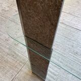 Roche Bobois stone and glass sculpture shelf 1970s