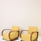 Pair of 1940s deco armchairs