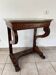 Louis-Philippe period console, mahogany veneer and marble