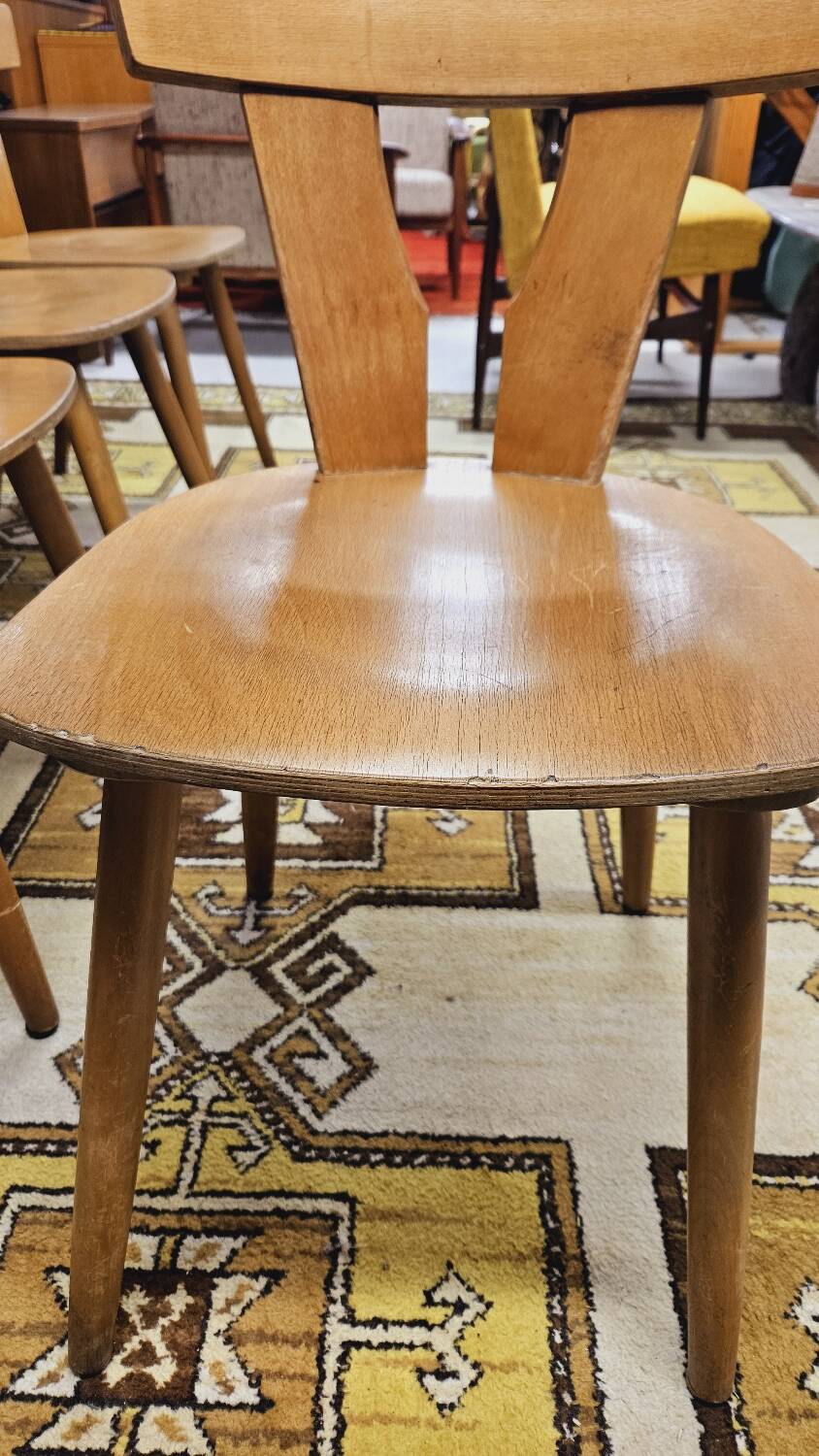 Set of 8 bistro chairs from the 1960s
