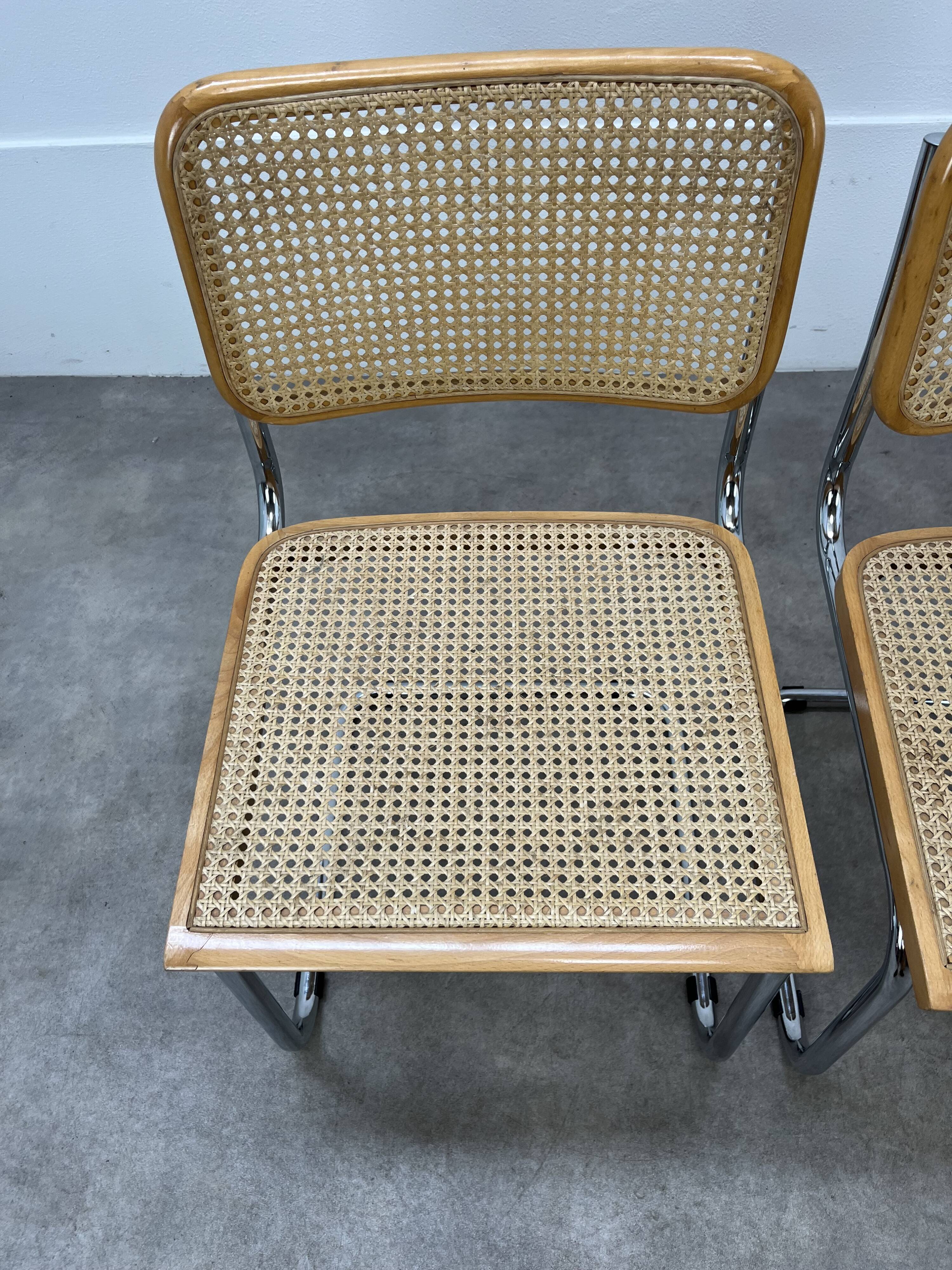 2 Cesca B32 chairs by Marcel Breuer