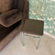 Vintage brown faux leather stool