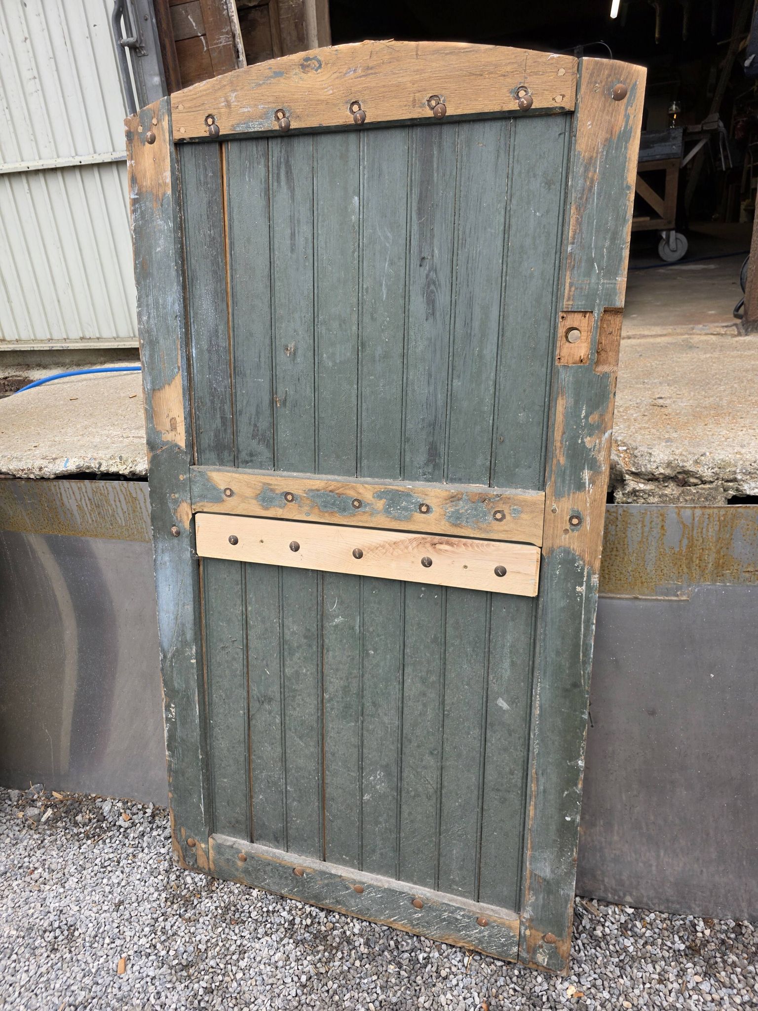 Solid oak door from the 19th century.