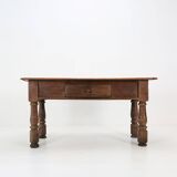 Belgian Antique oak console table with drawer, ca. 1740