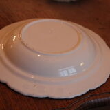 Old ceramic buttermaker, hand-painted floral patterns