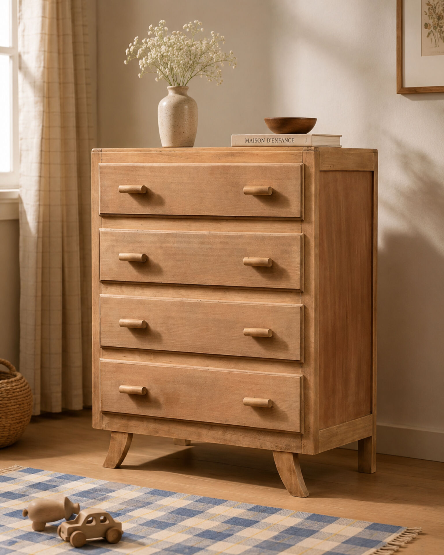 Art Deco wooden chest of drawers