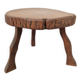 Mid-Century Brutalist Tree Trunk Side Table, 1960s