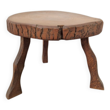 Mid-Century Brutalist Tree Trunk Side Table, 1960s