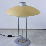 Glass and metal table lamp - Italian design 1990