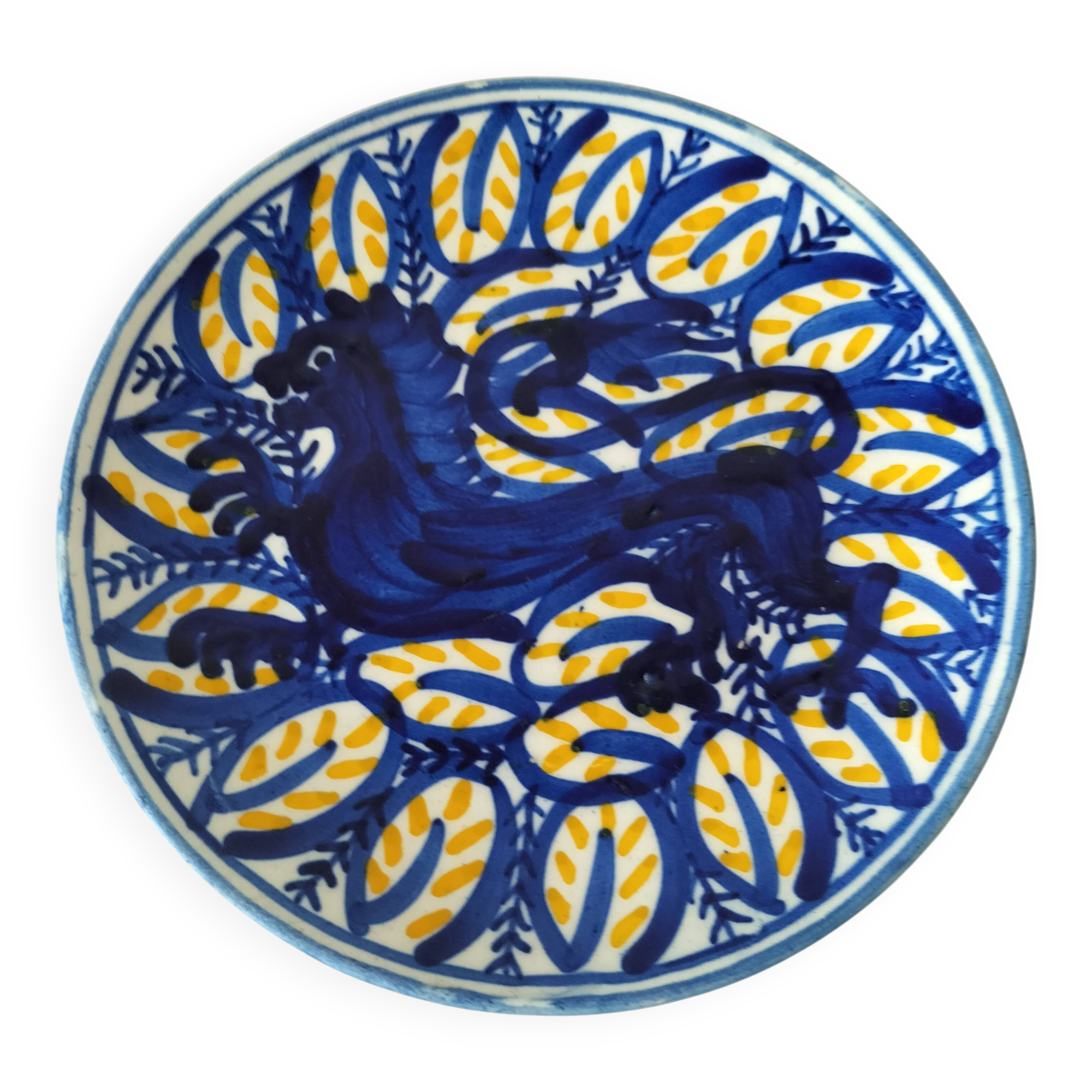 Vintage Spanish handmade plate (probably Talavera - Castile)