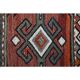 1970s Turkish hand-knotted wool cotton red kilim area rug 123x145