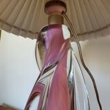 60s transparent and pink crystal lamp