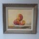 Signed still life with fruit framed painting