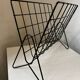 Black metal vinyl magazine rack design