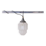 Art Deco 'Sky Scraper' Glass Two Tone Pendant Light