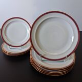 Set of porcelain plates from Chastagner et Cie in good condition.