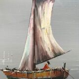 Table on canvas in marine oil