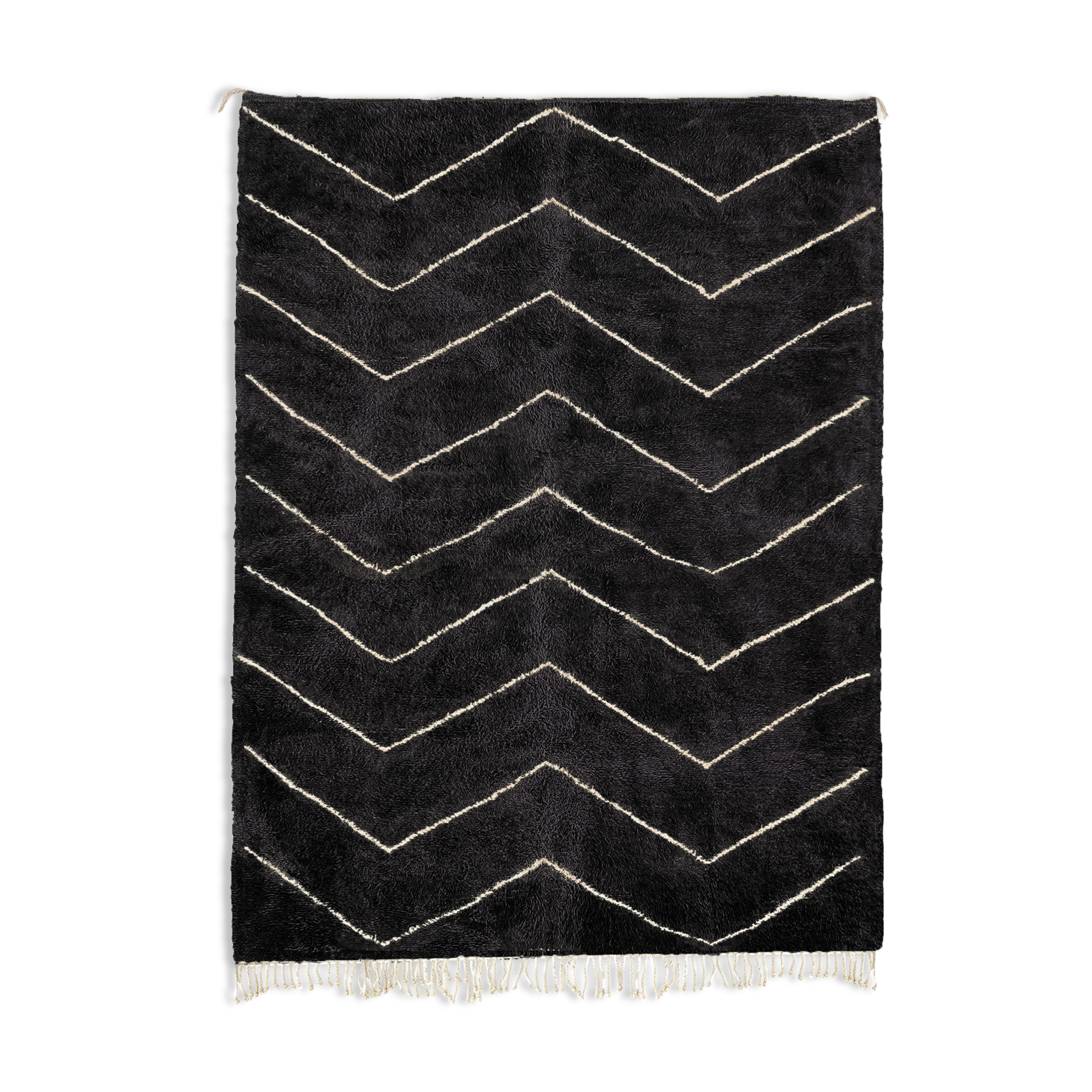 Modern Moroccan carpet black