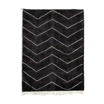 Modern Moroccan carpet black
