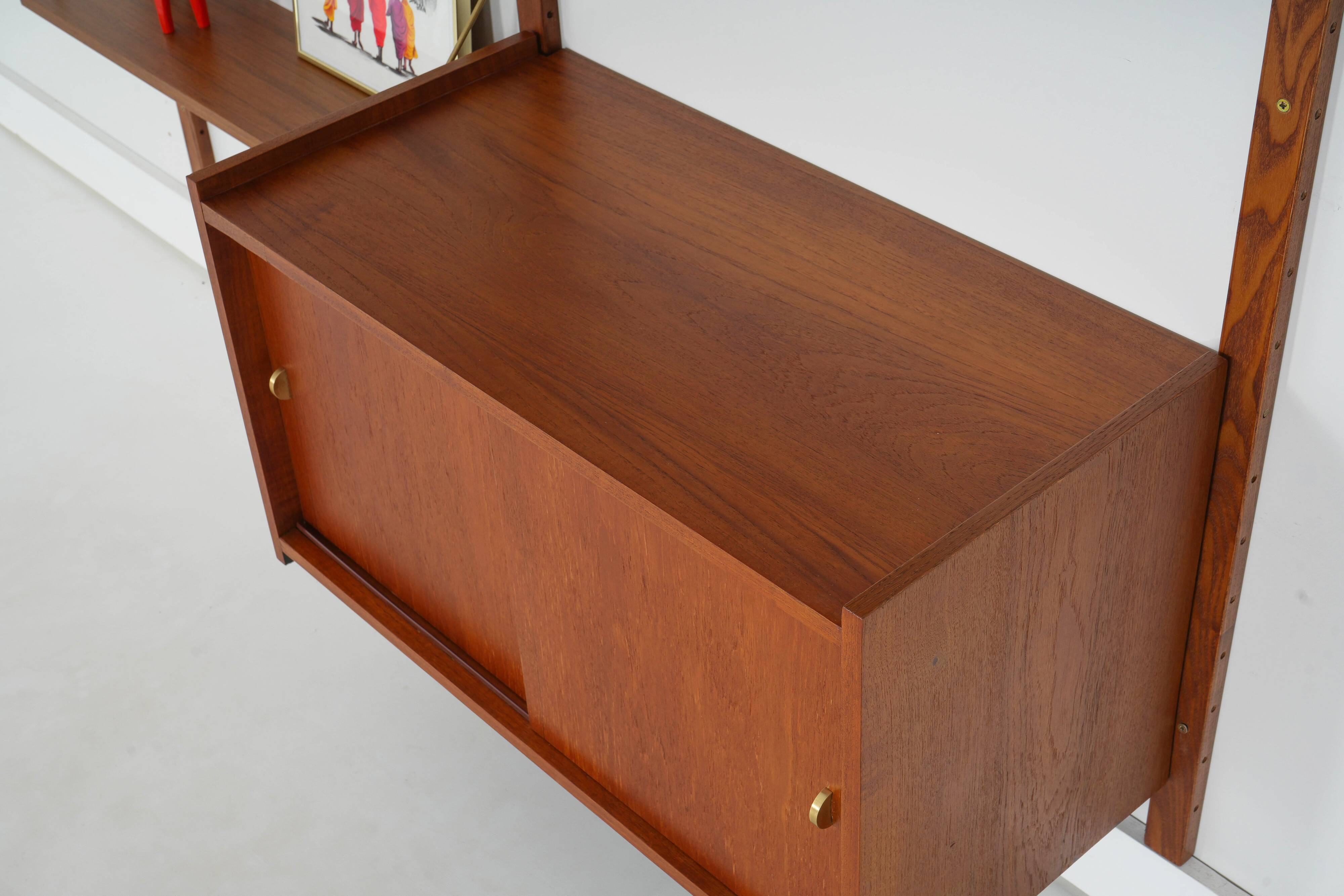 Teak modular shelving unit, Danish design, 1960s, made in Denmark