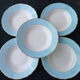 Set of 5 hollow faience plates FB 12 Badonviller
