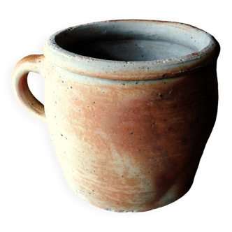 Confit pot. enormous french antique stoneware pot.