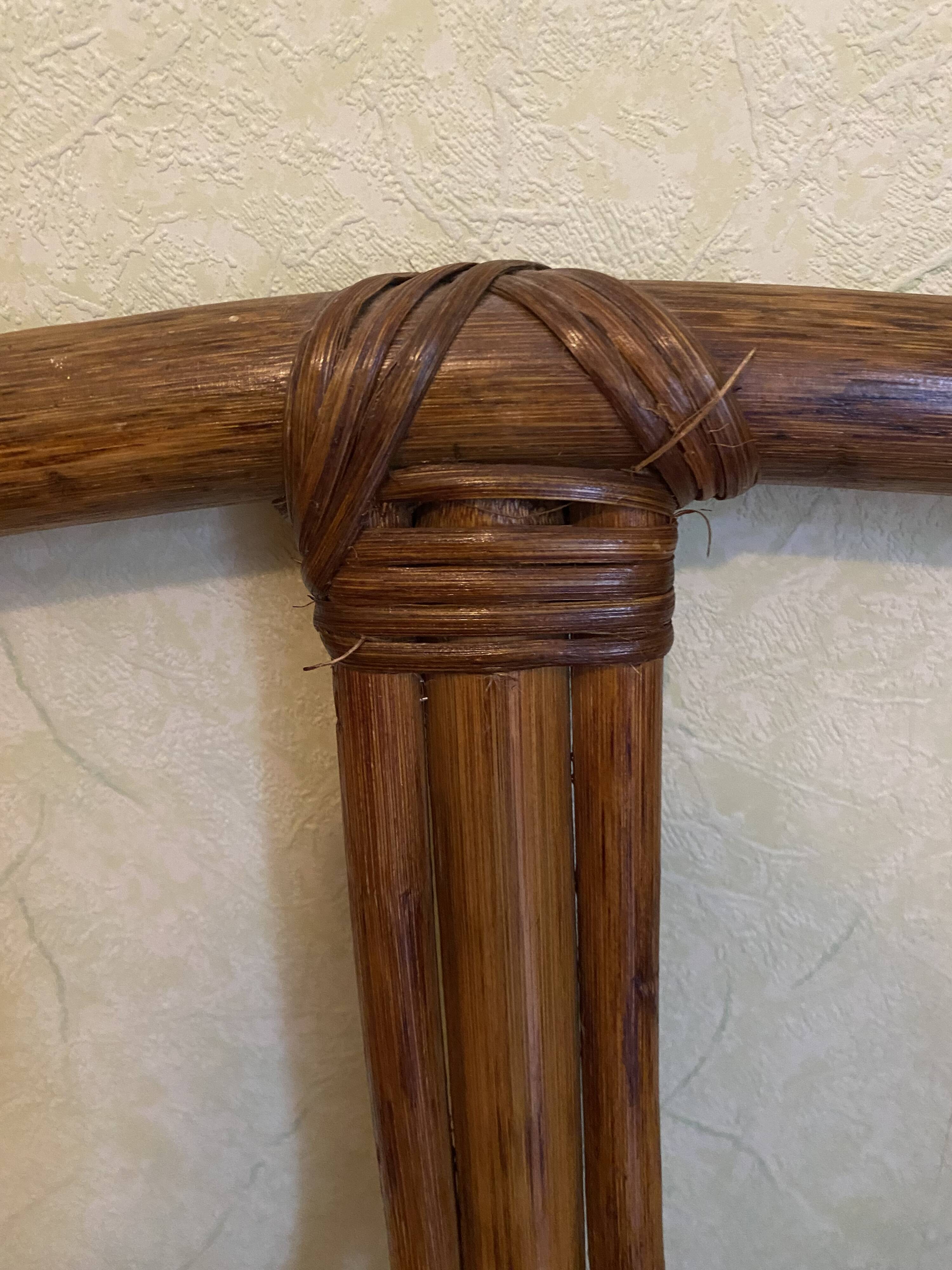 Rattan headboard, vintage 70s.