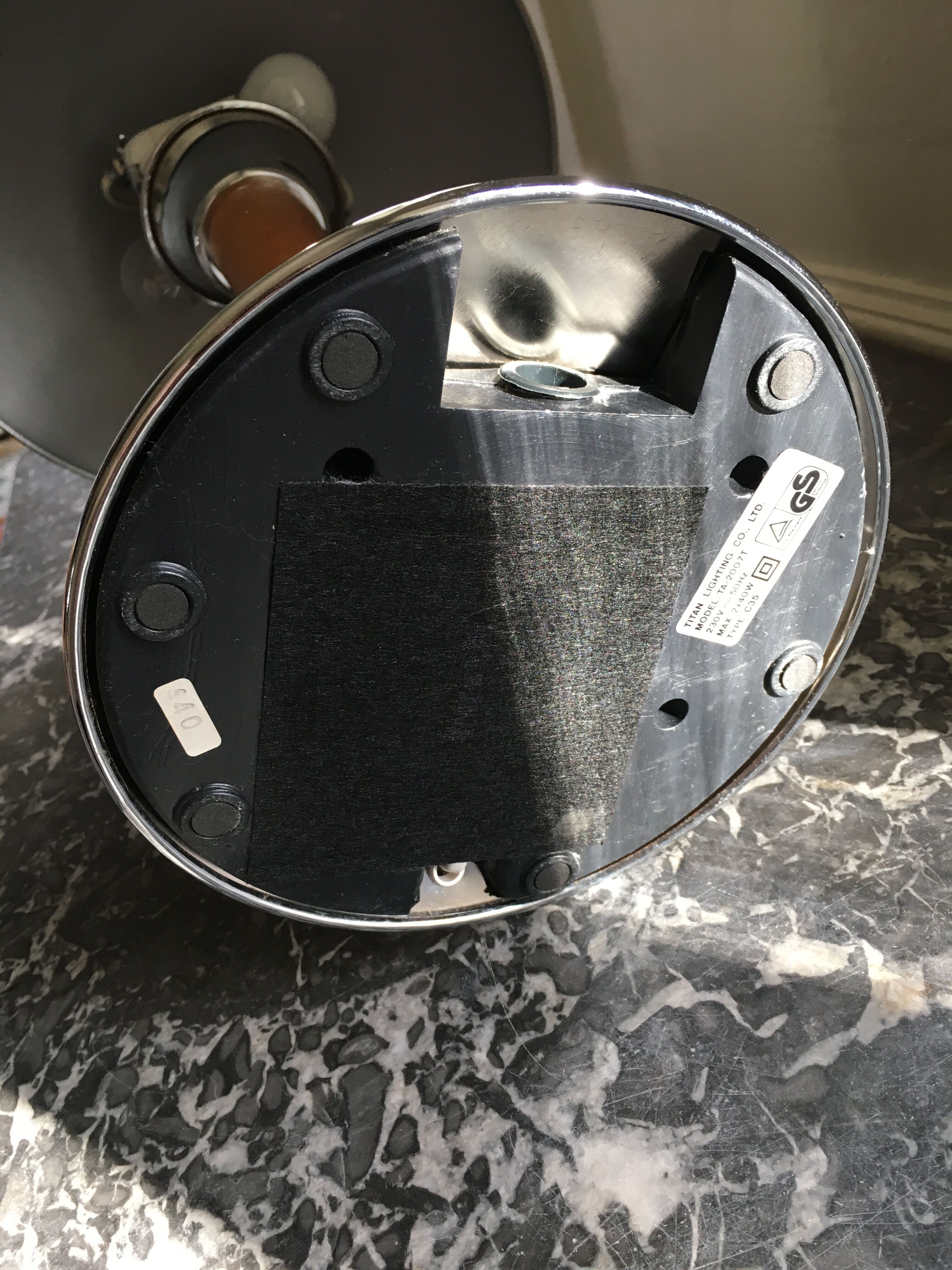 Chrome mushroom lamp 80