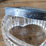 Crystal and silver jewelry box.