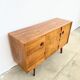 Mid-century teak sideboard, 2 doors 4 drawers — brutalist spirit