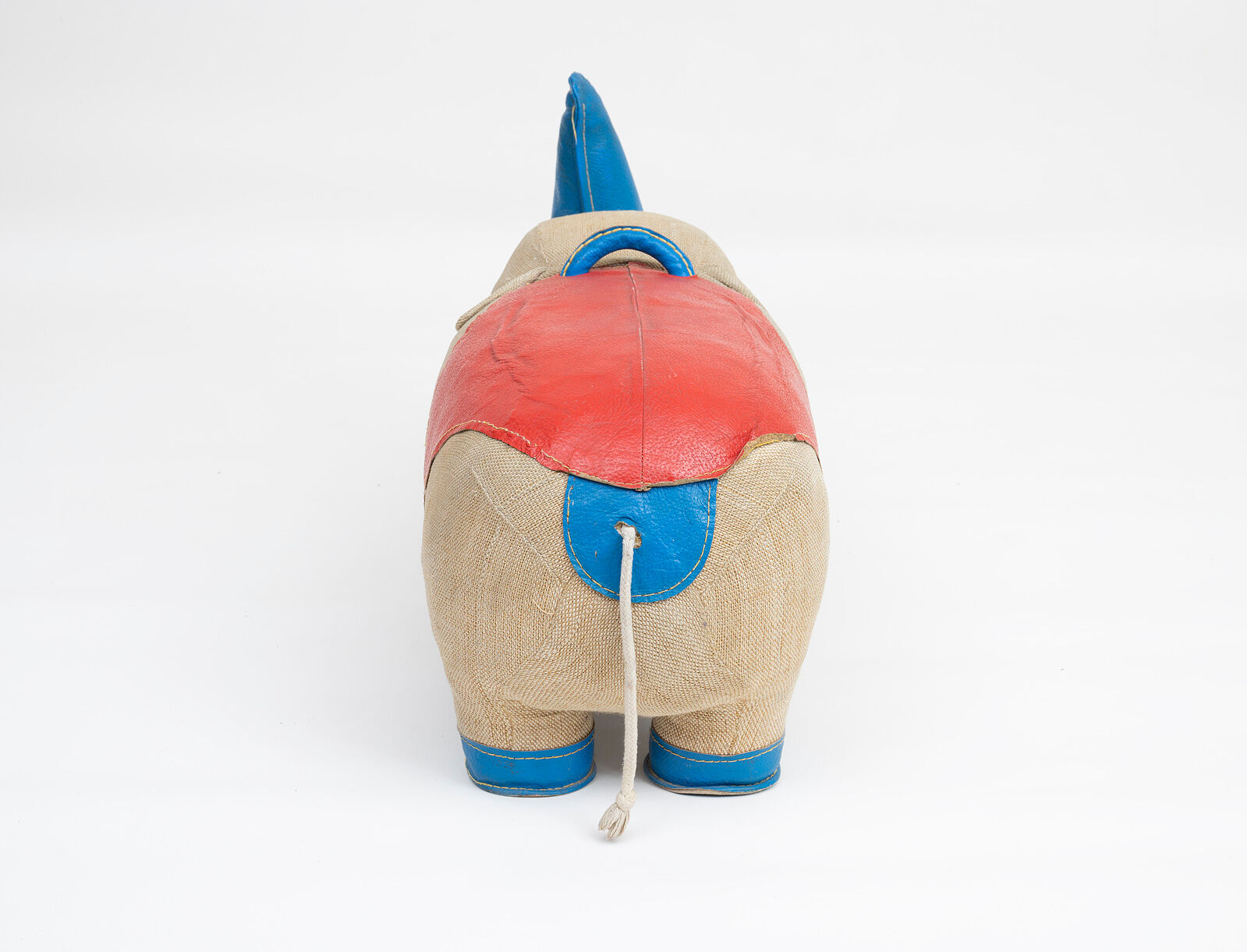 Vintage rhino therapeutic toy by Renate Müller for H. Josef Leven, Sonneberg, 1960s