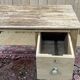 English flat desk in fir of the early twentieth century
